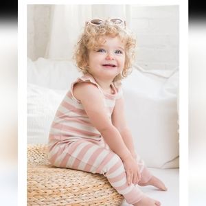 Colored Organics Flora Flutter Sleeve Romler Blush Stripe